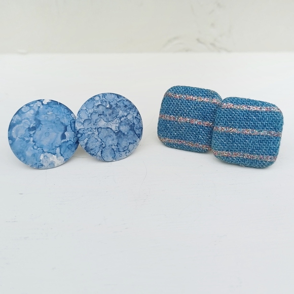 Vintage 80's Post Earring Set - Picture 1 of 9